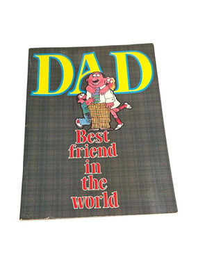 Vintage DAD Best Friend In The World Martin Riskin White Tower PB 1985 Gray